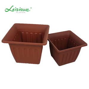 Macetas Cuadradas de <span class=keywords><strong>Terracota</strong></span> Leizisure al por Mayor, Macetas de Arcilla para Jardín, Macetas de Plástico con Orificios para Plantas, para Interiores y Exteriores - Product Image 5