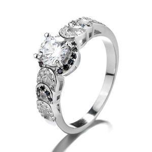 Anello in argento 925 zircone <span class=keywords><strong>italiano</strong></span> da donna in cristallo blu con pietra di zaffiro gioielli - Product Image 1