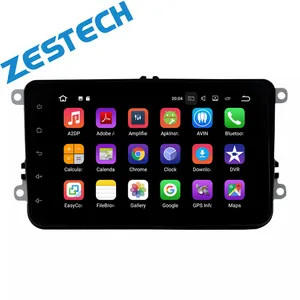 ZETSTECH HD หน้าจอมัลติมีเดียสำหรับ vw golf 6 รถ dvd ระบบ gps นำทาง android Quad Core 9.0 ระบบ