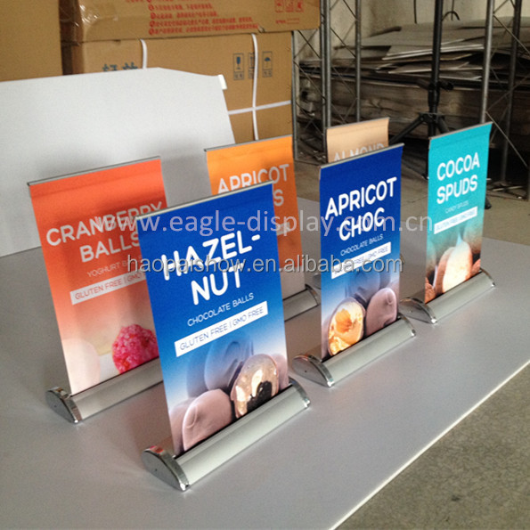 A4 A3 Mini Table Roll up Banner Stand Custom Design Digital Printing Stand