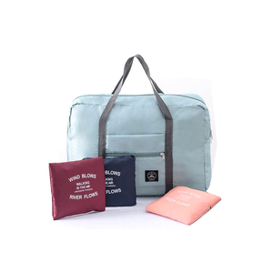 Promotional Cheap Durable Waterproof Nylon Folding Storage Travel Bag Foldable Duffel Bag MOQ 100