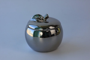 Personnalisé en forme de <span class=keywords><strong>pomme</strong></span> en céramique parfumée canlde pot gros - Product Image 3