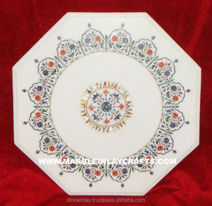 Revestimiento de mármol blanco hecho a mano, bonitas encimeras de mesa - Product Image 1