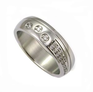 China Factory Aangepast Rvs Sieraden Diamond Ring Cockring - Product Image 4