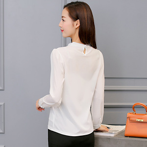 Nuove Camicie a Maniche Lunghe Primavera-Estate <span class=keywords><strong>per</strong></span> Donna, Blusa Elegante in Chiffon con Fiocco <span class=keywords><strong>per</strong></span> Ufficio - Product Image 6