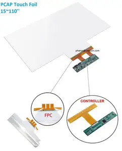 49inch Touch Screen Monitor Open Frame For LCD Kiosk PCAP Transparent Flexible 0.2mm Super Slim Capacitive Nano Touch Foil Films