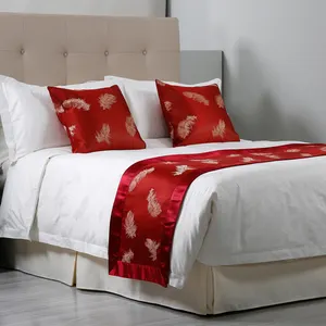 100% Katun Selimut King Hotel Bed Spread dengan Bantal Case