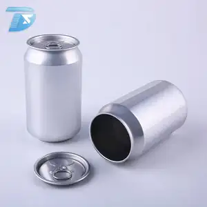 空啤酒可以 unpainted 银色铝标准罐 330毫升与盖子
