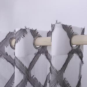 ผ้าม่านโพลีเอสเตอร์ Jacquard คุณภาพสูงพร้อมใช้ในบ้านใช้สำหรับประตูกระจกบานเลื่อน - Product Image 4