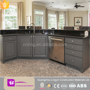 Stile americano classico disegno usato a buon mercato armadio da cucina in legno - Product Image 4