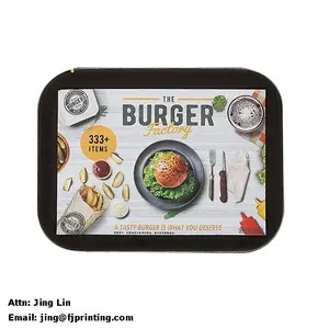 Tùy Chỉnh In Ấn Thức Ăn Nhanh Chuỗi Nhà Hàng Bao Bì Bánh Hamburger Gói Greaseproof Khay Giấy