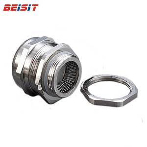 Pressacavo EMC in Acciaio Inox IP68, Ottone Nichelato con <span class=keywords><strong>Molla</strong></span> Schermante 94 V-0 / V-2 E360400 M1207BR-EMC-S BEISIT CN;ZHE - Product Image 2