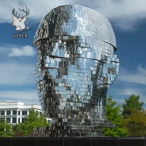 Famous sculpture large stainless steel outdoor head sculpture