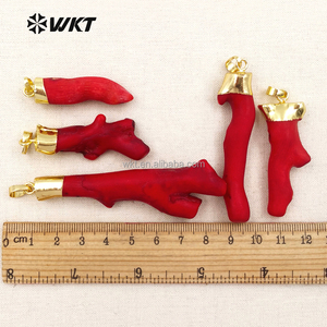Pendente Elegante da Donna Tesajo in <span class=keywords><strong>Corallo</strong></span> Rosso Naturale con Placcatura in Oro 18k, <span class=keywords><strong>Ciondolo</strong></span> in Pietra Naturale di <span class=keywords><strong>Corallo</strong></span> Rosso - Product Image 6