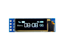Modul tampilan LCD OLED layar seri IIC I2C Driver SSD1306 SSD1306 0.91 inci 128x32 4Pin untuk ESP32 AVR PIC STM32 Raspberry Pi
