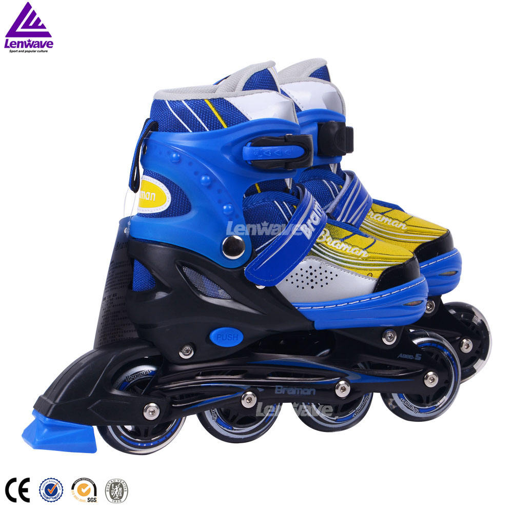 Lenwave brand adjustable kids wheels boys inline roller skates