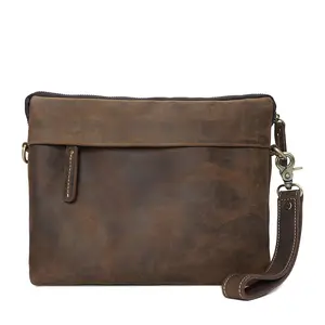 YD-05304 high quality 2018 genuine crazy horse leather full grain leather mens small bag sling bag satchel shoulder bag