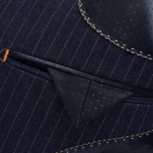 Traje de esmoquin de tres piezas para <span class=keywords><strong>hombre</strong></span> a rayas para <span class=keywords><strong>hombre</strong></span> - Product Image 6