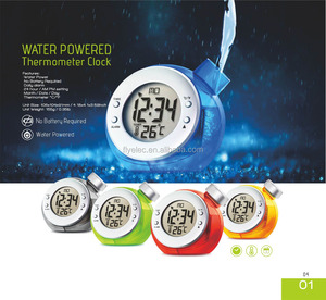 Horloges thermomètres multifonctions numériques à énergie hydraulique, nouveauté promotionnelle 2024 - Product Image 5