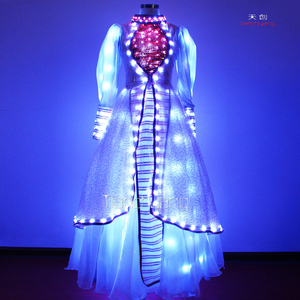Pura Hecha A Mano Fina LLEVARON Vestido exquisita <span class=keywords><strong>ropa</strong></span> de danza, increíble Vestido de Boda Luminosa - Product Image 2