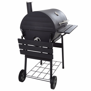 Backyard Portable Train <strong>BBQ</strong> Outdoor Garden Charcoal Iron <strong>Barrel</strong> Offset Smoker <strong>Grill</strong> - Product Image 3