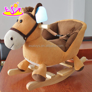 Nuovi prodotti del bambino cavallo divertente suono d'epoca in legno cavallo a dondolo W16D093 - Product Image 3
