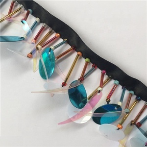 New 2019 Xu Hướng Handmade <span class=keywords><strong>Sequin</strong></span> Fringe Ren Ban Nhạc Bán Buôn Tô Điểm Cho Trang Phục - Product Image 4
