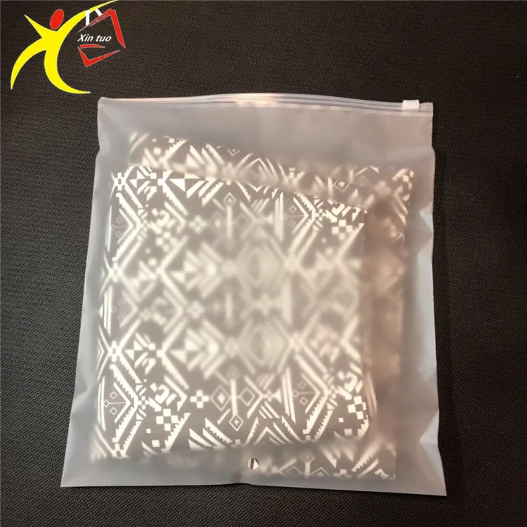 Productos de China gran blanco esmerilado deslizante cremallera cierre de cremallera bolsa para la ropa
