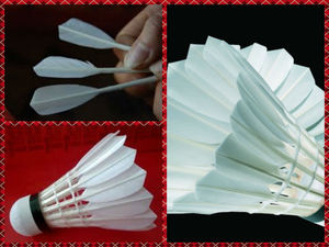 Class A ขนห่านธรรมชาติ OEM แบดมินตันการแข่งขันลูกขนไก่ - Product Image 1