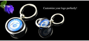 Trống tùy chỉnh logo Quay Kim Loại Keychain với hộp quà tặng - Product Image 5