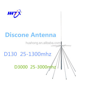 Omnidirectionnelle 100% D130 super Discone <span class=keywords><strong>HF</strong></span> à large bande 25-1300 mhz station de base antenne - Product Image 1