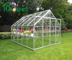 De policarbonato sólido caminar en efecto invernadero vegetales casa marco de aluminio Jardín de la casa - Product Image 1