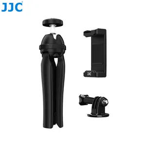 Jjc TP-MT1K Zilveren Camera Mini Statief Kit Smart Telefoon Mobiele Telefoon Clip Statief Mount Adapter Voor Actie Camera