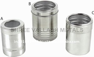 กระป๋องสแตนเลส ความจุ 0-1 ลิตร ดีไซน์คลาสสิกสำหรับเก็บอาหาร - Product Image 2
