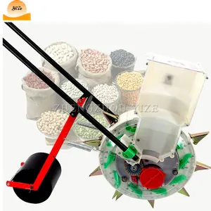 Small Hand Push hand Single Row Precision Seeding Wheel sunflower corn seeder fertilizer machine seed planter machine