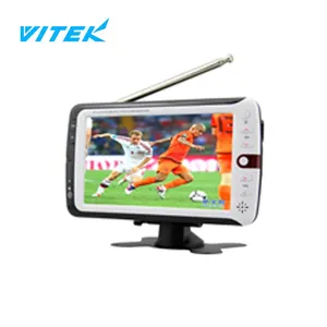 VTEX 7 Inch, 9 Inch, 10 Inch Portable TV Televisi dengan Digital ATSC Tuner, Remote Control, Adapter