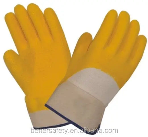 Coton Enduit De Latex Jaune OEM Gants de Travail En Gros acheter de la chine en ligne