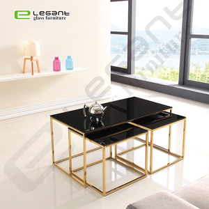 <span class=keywords><strong>Mesa</strong></span> <span class=keywords><strong>de</strong></span> <span class=keywords><strong>Centro</strong></span> <span class=keywords><strong>de</strong></span> Estilo Simple con Marco <span class=keywords><strong>de</strong></span> Acero Inoxidable y Vidrio Templado - Product Image 3