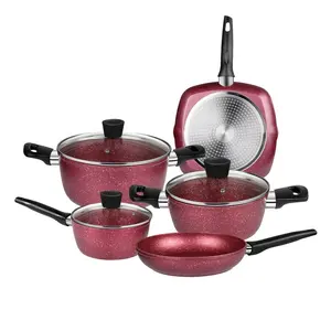 Unique design conjunto de panelas friendly kitchenware pots and pans cookware sets nonstick