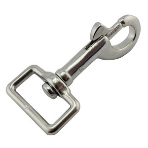 Mousqueton carré pivotant en acier inoxydable galvanisé 25 mm avec <span class=keywords><strong>crochet</strong></span> à ressort pour quincaillerie et laisse de chien - Product Image 1