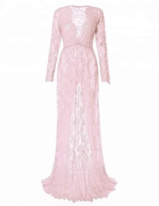 Fabricants Vente en Gros Blanc Sexy V Profond Manches Longues Dentelle <span class=keywords><strong>Grossesse</strong></span> Femmes Photo Shoot <span class=keywords><strong>Robe</strong></span> Transparent Vêtements de Maternité <span class=keywords><strong>Robe</strong></span> - Product Image 6