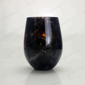 En gros haute qualité noir marbre pierre naturelle logo personnalisé porte-bougies fabriqué en chine - Product Image 2