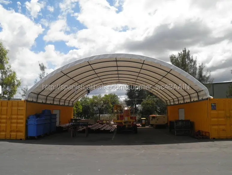 Transporte de contenedores cubierta de la azotea, almacenamiento dom refugio, carpa almacén