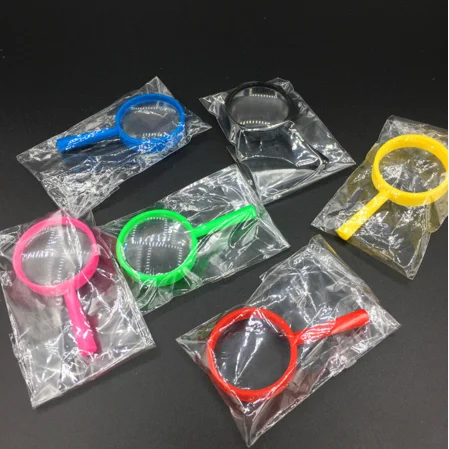 Nuovo Disegno Tenuto In Mano Lente di Ingrandimento Colorato di Plastica Lente di Ingrandimento Giocattoli Per Bambini Lenti di ingrandimento