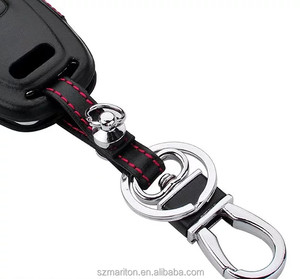 Housse de clé en cuir intelligente pour <span class=keywords><strong>Audi</strong></span> A3-A8 S4-S6 <span class=keywords><strong>Q5</strong></span> voitures fermeture suspendue porte-sac à clés élégant - Product Image 4