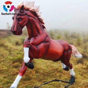 Figura de caballo rojo animatrónico, decoración de Exteriores, tamaño real - Product Image 6