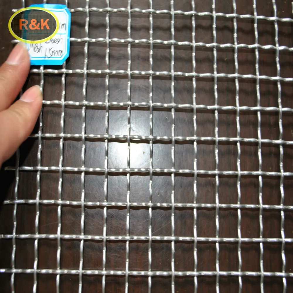 304L Material 10 mesh Edelstahl ss gewebtes Sieb gekräuseltes Draht netz