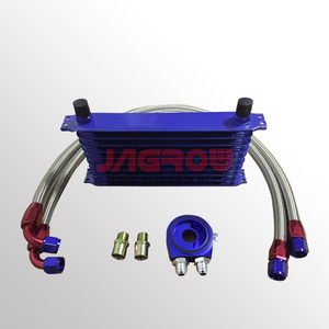 Confianza Greddy tipo 10 row enfriador de aceite juego de aluminio + adaptador Filtro extremo de la manguera - Product Image 3