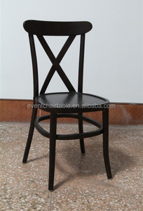 Sólido <span class=keywords><strong>cafe</strong></span> estilo silla de comedor con cruzar de regreso por - Product Image 2