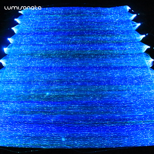 光ファイバーLEDテキスタイルを発光するポリエステル光暗い生地で光る光ファイバ - Product Image 3